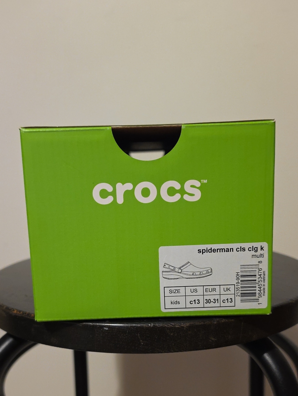 Crocs Kids Spider-Man Classic Clogs, Multi, C13 - Picture 6 of 8